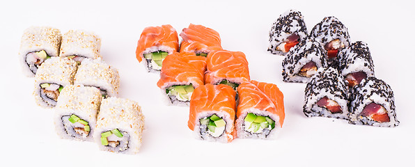 Image showing three sushi rolls 