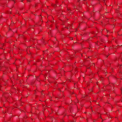 Image showing Background of beautiful red rose petals. EPS 10