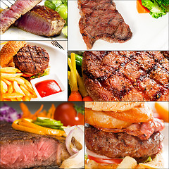 Image showing beef dishes collage