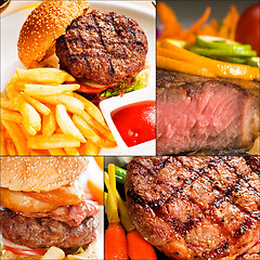 Image showing beef dishes collage