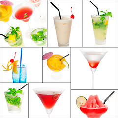 Image showing cocktails collage