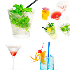 Image showing cocktails collage