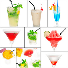 Image showing cocktails collage