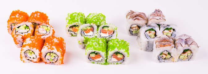 Image showing three sushi rolls 