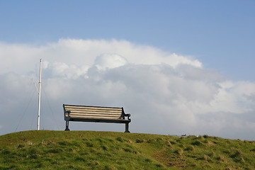 Image showing lonely bench