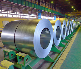 Image showing rolls of steel sheet 