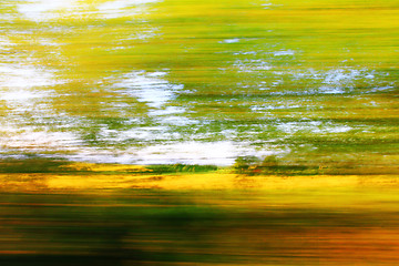 Image showing spring motion blur from the train 