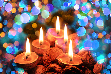 Image showing christmas candles