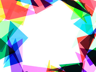 Image showing texture from color plastic triangles 