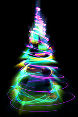 Image showing christmas lights as xmas tree