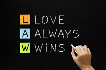 Image showing LAW - Love Always Wins