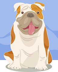 Image showing english bulldog dog cartoon