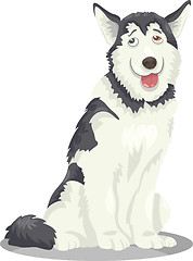 Image showing husky or malamute dog cartoon