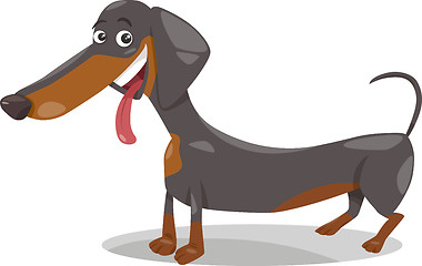Image showing cute dachshund dog cartoon illustration