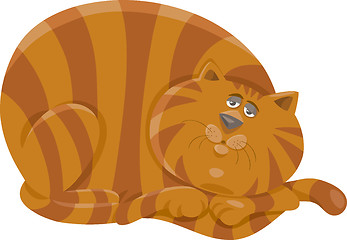Image showing fat cat character cartoon illustration