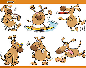 Image showing dogs characters cartoon set