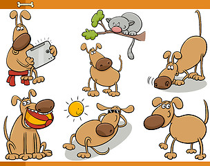 Image showing dogs characters cartoon set