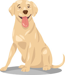Image showing labrador retriever dog cartoon
