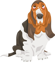 Image showing basset hound dog cartoon illustration