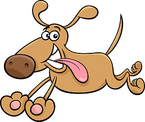 Image showing running dog cartoon illustration
