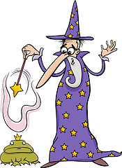 Image showing wizard fantasy cartoon illustration