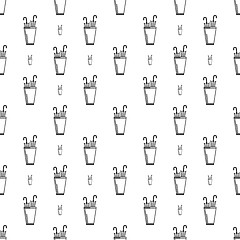 Image showing Monochrome vector background for umbrella stand