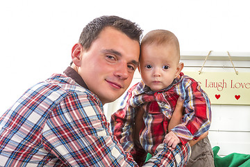 Image showing Baby boy with his father