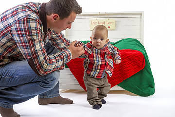 Image showing Baby boy with his father