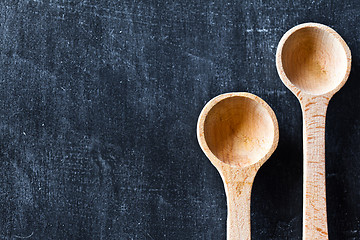 Image showing two wooden spoons