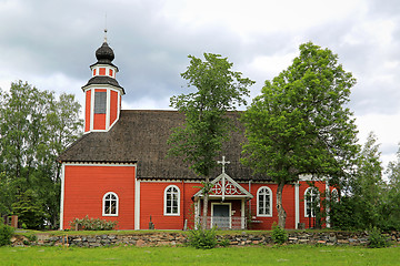 Image showing The wooden church of Metsamaa, Loimaa, Finland 