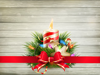 Image showing Christmas candle illustration. EPS 10