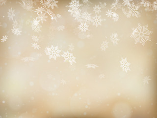 Image showing Christmas background with snowflakes. EPS 10