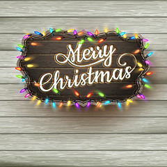 Image showing Christmas Calligraphy - Vintage Signboard. EPS 10