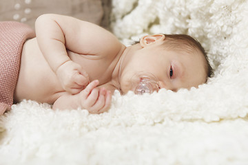 Image showing baby with pacifier