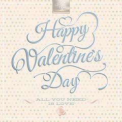 Image showing Happy Valentine's Day - Lettering. EPS 10