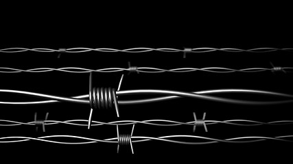 Image showing Fance.Barbed wire. Concept.