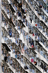 Image showing Old apartments in Hong Kong