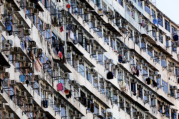 Image showing Old apartments in Hong Kong