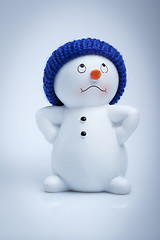 Image showing Cheerful snowman