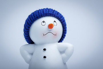 Image showing Cheerful snowman