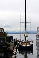 Image showing Yacht in Seattle harbor