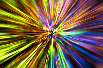 Image showing abstract christmas lights explosion