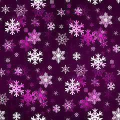 Image showing Dark Lilac Snowflakes