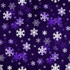 Image showing Dark Lilac Snowflakes