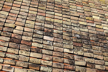 Image showing  old  tile roof