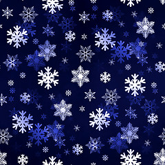 Image showing Dark Blue Snowflakes