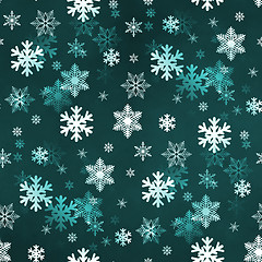 Image showing Dark Green Snowflakes