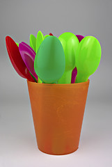 Image showing Plastic Spoons