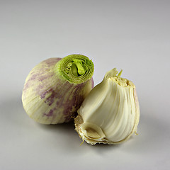 Image showing Garlic and Leek