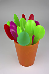 Image showing Plastic Spoons